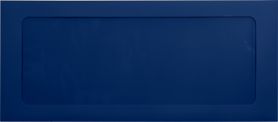Navy Blue 32lb #10 Full Face Window Envelopes (4 1/8 x 9 1/2) with Peel & Seal