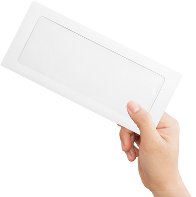 White 32lb Cougar #10 Full Face Window Booklet Premium Envelopes (4 1/8 x 9 1/2)