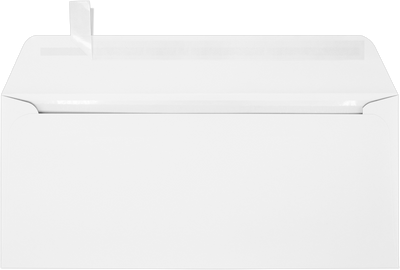 White 32lb Cougar #10 Full Face Window Booklet Premium Envelopes (4 1/8 x 9 1/2)