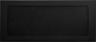 Smooth Midnight Black 32lb #10 Full Face Window Envelopes (4 1/8 x 9 1/2) with Peel & Seal