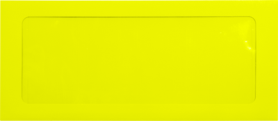Citrus Yellow 32lb #10 Full Face Window Envelopes (4 1/8 x 9 1/2) with Peel & Seal