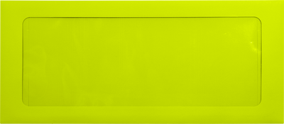 Wasabi Lime Green 32lb #10 Full Face Window Envelopes (4 1/8 x 9 1/2) with Peel & Seal