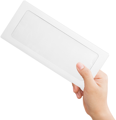 White 28lb #10 Full Face Window Envelopes (4 1/8 x 9 1/2)