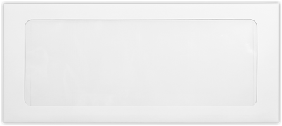 White 28lb #10 Full Face Window Envelopes (4 1/8 x 9 1/2)