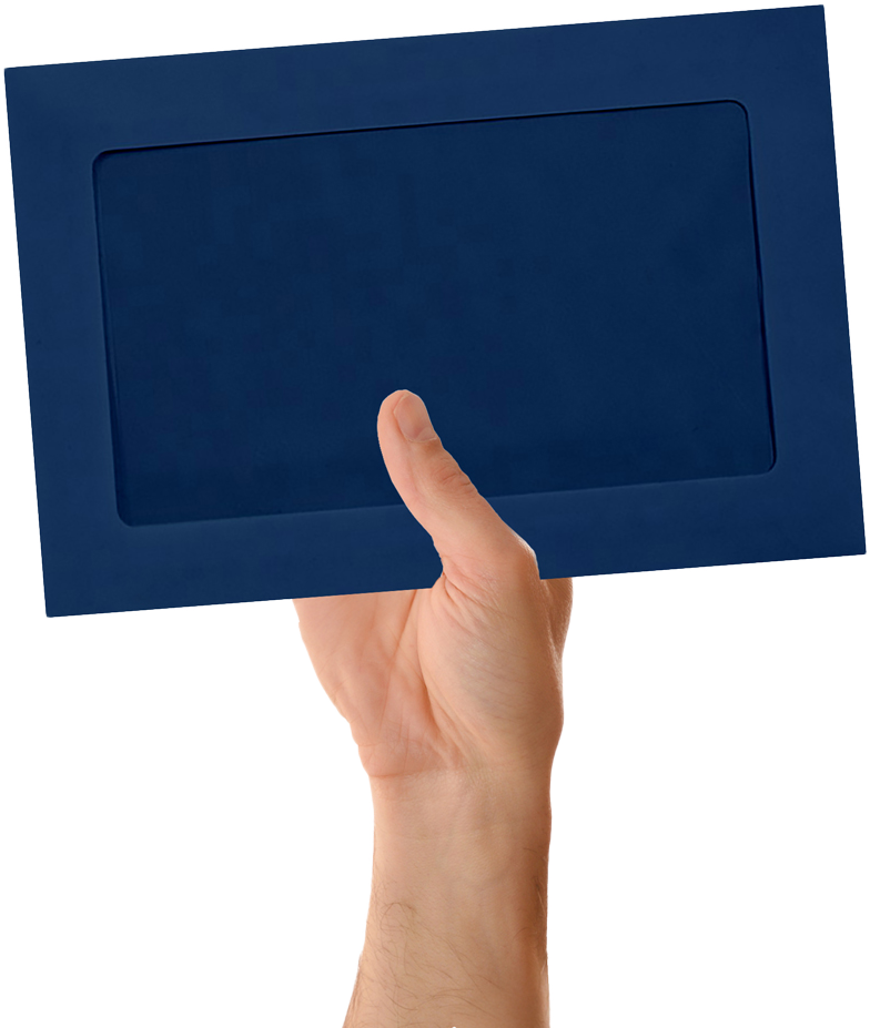 Navy Blue 32lb 6 x 9 Full Face Window Envelopes