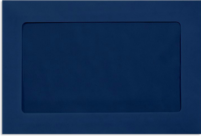 Navy Blue 32lb 6 x 9 Full Face Window Envelopes