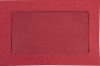 Red 32lb 6 x 9 Full Face Window Envelopes
