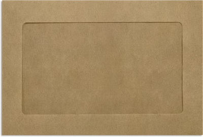 Grocery Bag 28lb 6 x 9 Full Face Window Envelopes