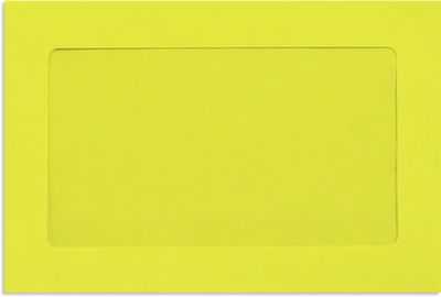 Citrus Yellow 32lb 6 x 9 Full Face Window Envelopes
