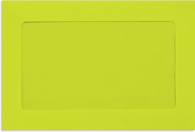 Wasabi Lime Green 32lb 6 x 9 Full Face Window Envelopes