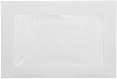 White 28lb 6 x 9 Full Face Window Envelopes