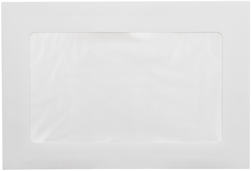 White 28lb 6 x 9 Full Face Window Envelopes