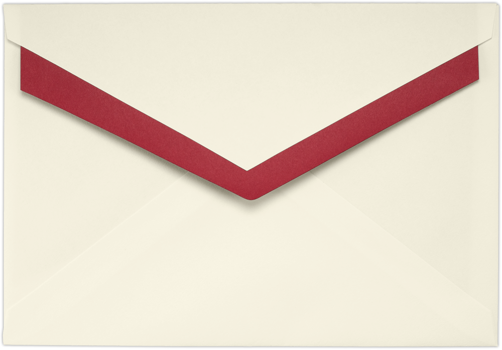 Natural with Merlot Foil Lining 32lb 5 7/16 X 7 7/8 Contour Flap Envelopes