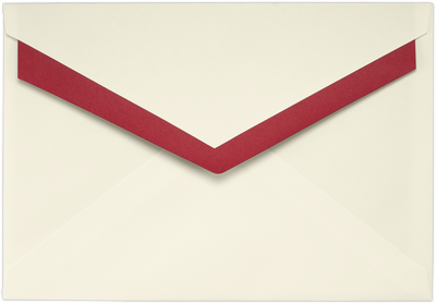 Natural with Merlot Foil Lining 32lb 5 7/16 X 7 7/8 Contour Flap Envelopes