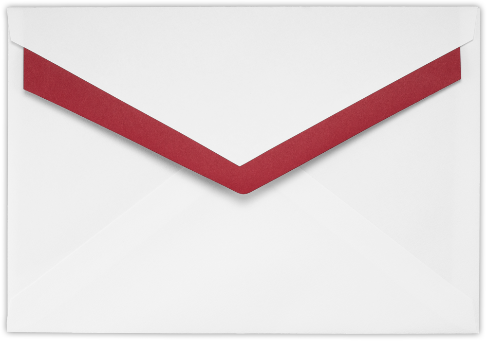 White with Merlot Foil Lining 32lb 5 7/16 X 7 7/8 Contour Flap Envelopes