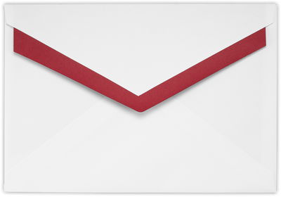 White with Merlot Foil Lining 32lb 5 7/16 X 7 7/8 Contour Flap Envelopes