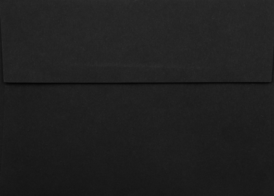 Smooth Midnight Black with Red Foil Lining 32lb A7 Invitation Envelopes (5 1/4 x 7 1/4) with Peel & Seal