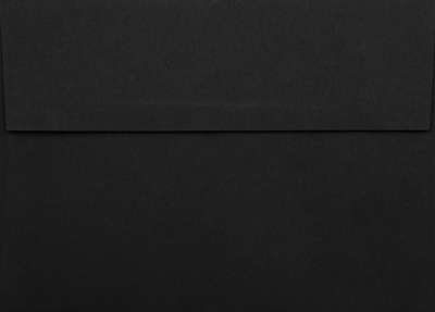 Black with Silver Foil Lining 32lb A7 Invitation Envelopes (5 1/4 x 7 1/4) with Peel & Seal