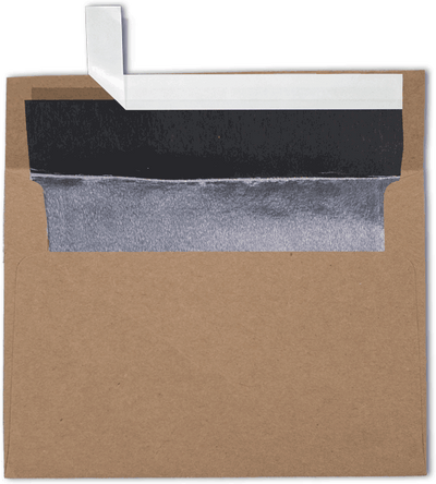 Grocery Bag with Silver Foil Lining 28lb A7 Invitation Envelopes (5 1/4 x 7 1/4) with Peel & Seal