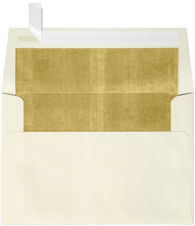 Natural with Gold Foil Lining 28lb A4 Invitation Envelopes (4 1/4 x 6 1/4) with Peel & Seal