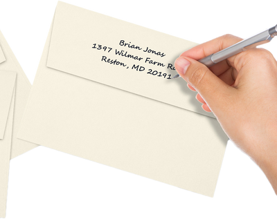 Natural with Red Foil Lining 28lb A7 Invitation Envelopes (5 1/4 x 7 1/4) with Peel & Seal