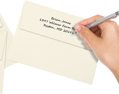 Natural with Black Foil Lining 28lb A7 Invitation Envelopes (5 1/4 x 7 1/4) with Peel & Seal