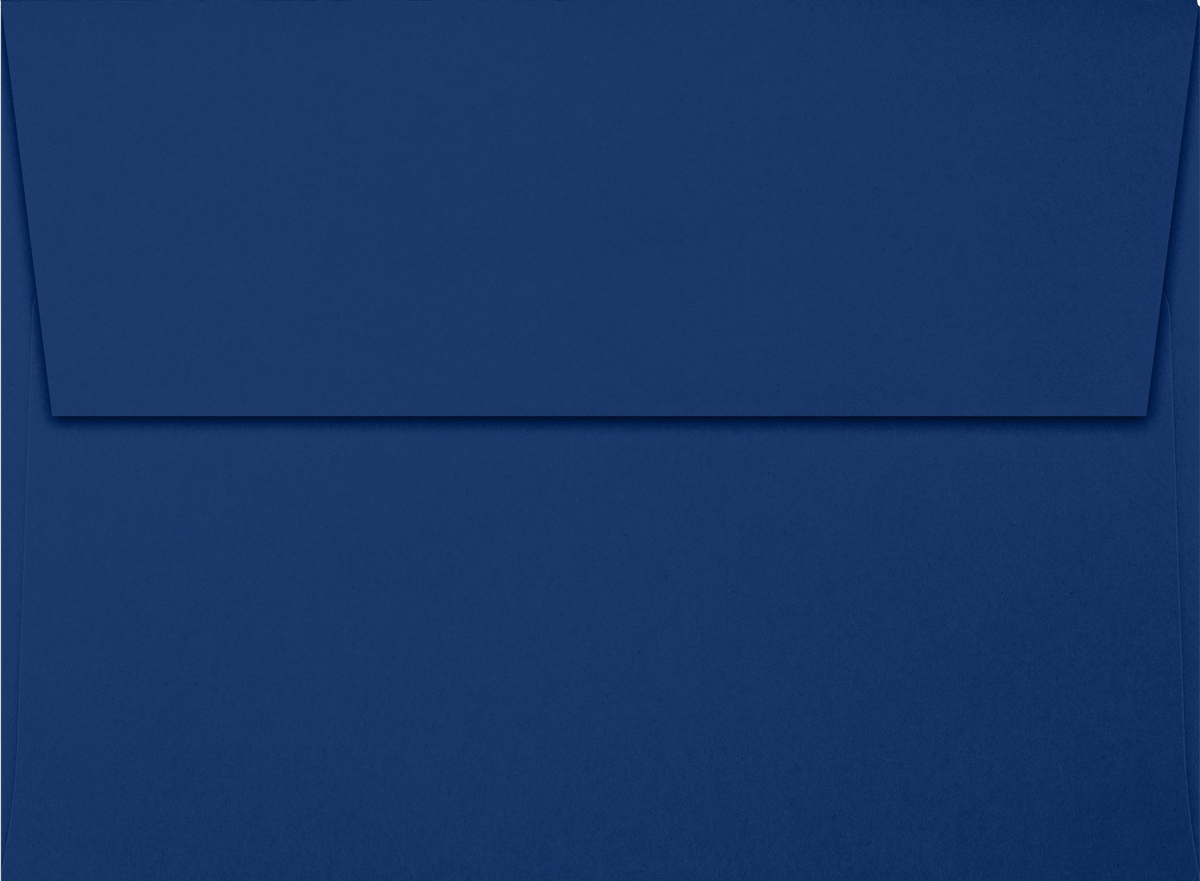 Navy Blue with Gold Foil Lining 32lb A7 Invitation Envelopes (5 1/4 x 7 1/4) with Peel & Seal