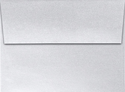 Silver with Black Foil Lining 32lb A7 Invitation Envelopes (5 1/4 x 7 1/4) with Peel & Seal