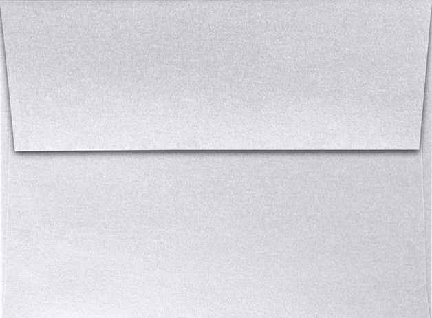 Silver with Black Foil Lining 32lb A7 Invitation Envelopes (5 1/4 x 7 1/4) with Peel & Seal