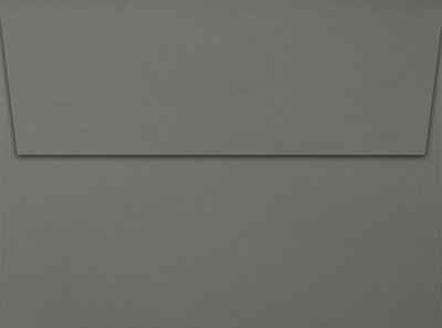 Dark Smoke Gray with Silver Foil Lining 32lb A7 Invitation Envelopes (5 1/4 x 7 1/4) with Peel & Seal