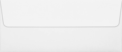 White with Red Foil Lining 24lb #10 Square Flap Envelopes (4 1/8 x 9 1/2) with Peel & Seal