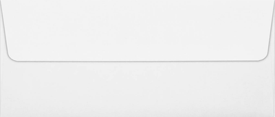 White with Silver Foil Lining 24lb #10 Square Flap Envelopes (4 1/8 x 9 1/2) with Peel & Seal