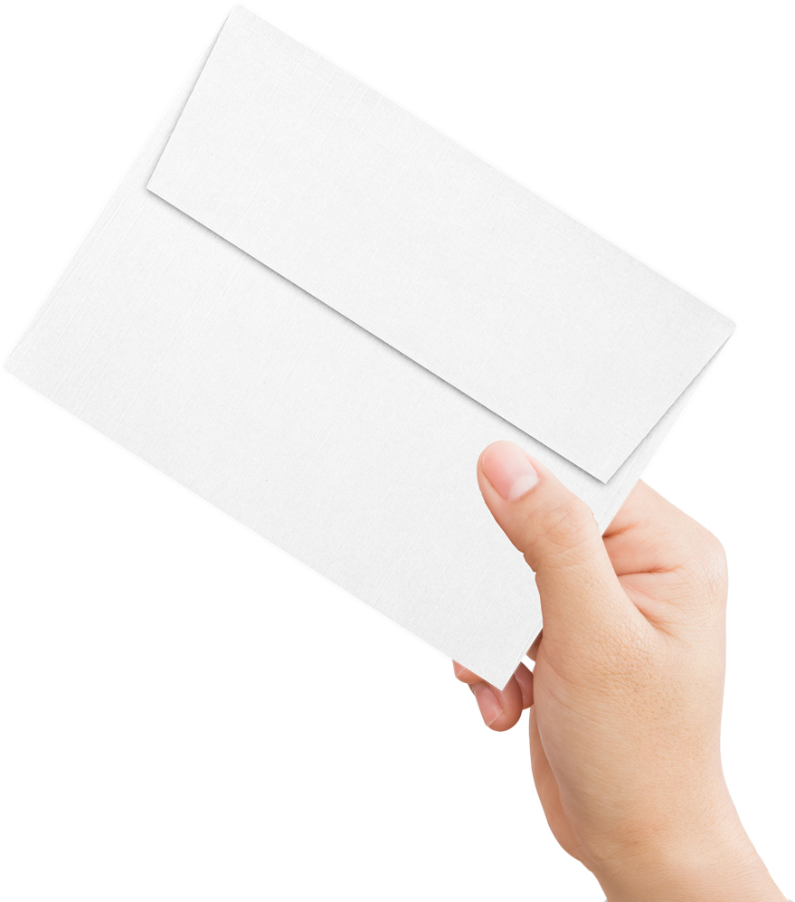 White with Black Foil Lining 24lb A7 Invitation Envelopes (5 1/4 x 7 1/4) with Peel & Seal