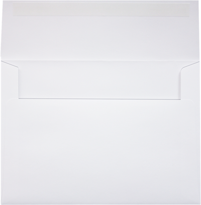 White with Silver Foil Lining 24lb A7 Invitation Envelopes (5 1/4 x 7 1/4) with Peel & Seal