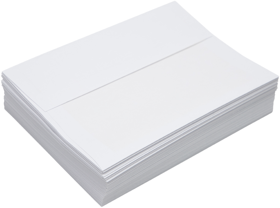 White with Gold Foil Lining 24lb A7 Invitation Envelopes (5 1/4 x 7 1/4) with Peel & Seal