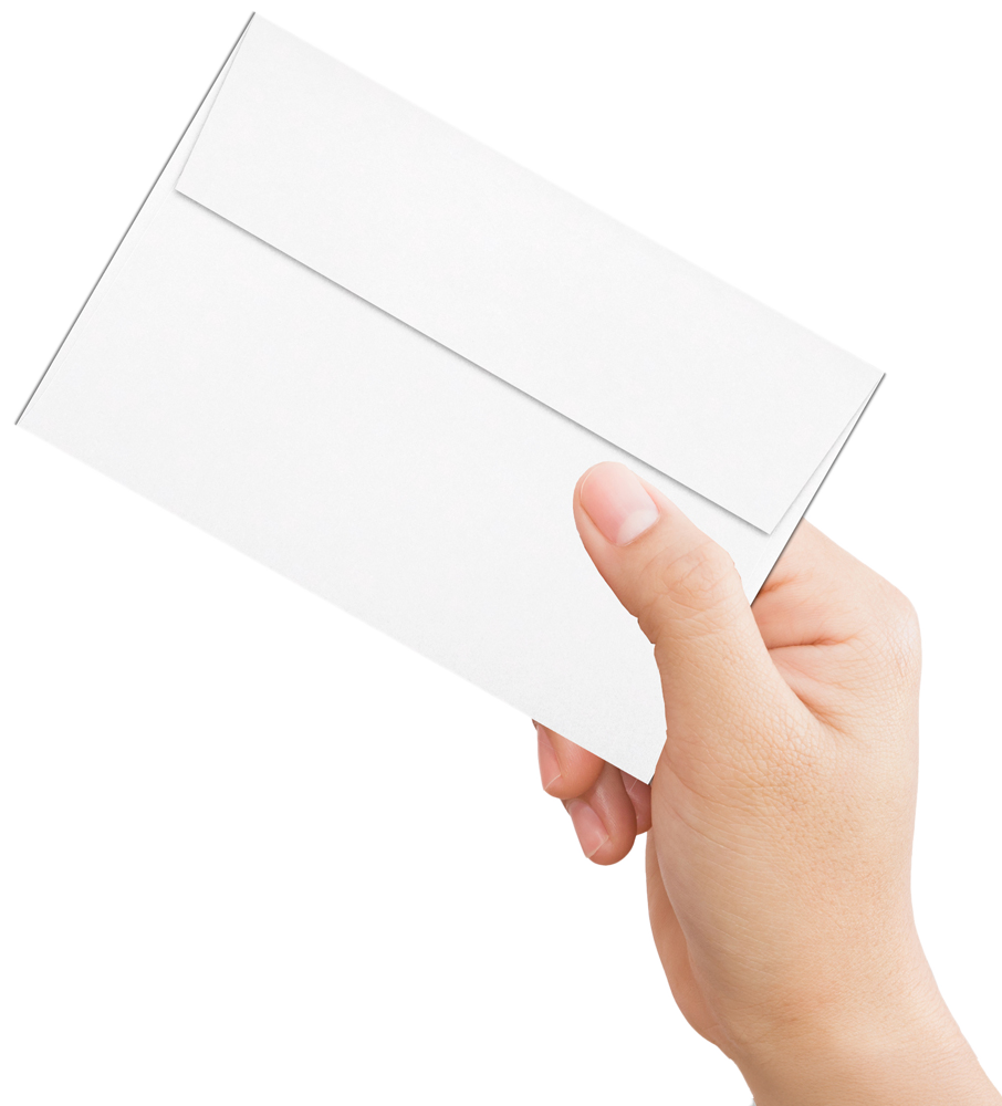 White with Gold Foil Lining 24lb A8 Invitation Envelopes (5 1/2 x 8 1/8) with Peel & Seal