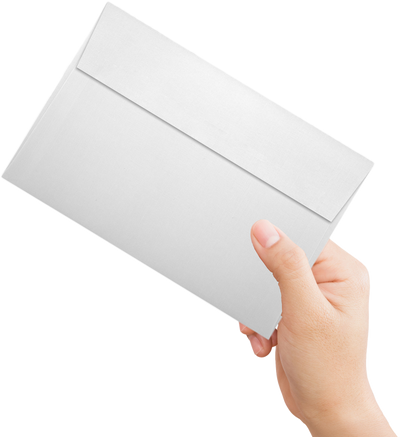 White with Red Foil Lining 24lb A9 Invitation Envelopes (5 3/4 x 8 3/4) with Peel & Seal