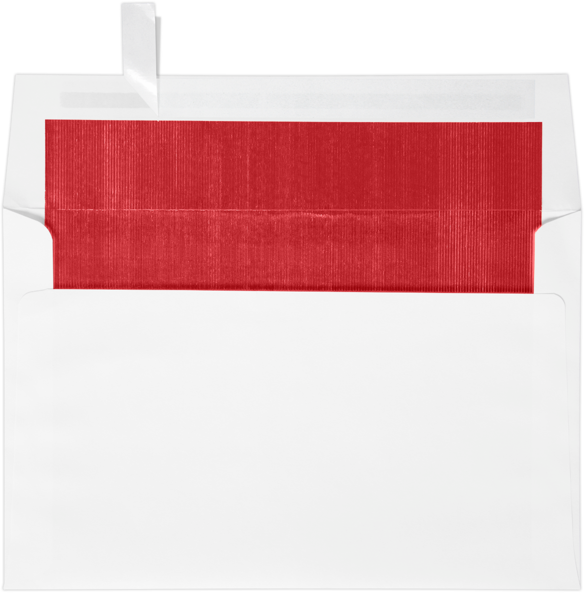 White with Red Foil Lining 24lb A9 Invitation Envelopes (5 3/4 x 8 3/4) with Peel & Seal