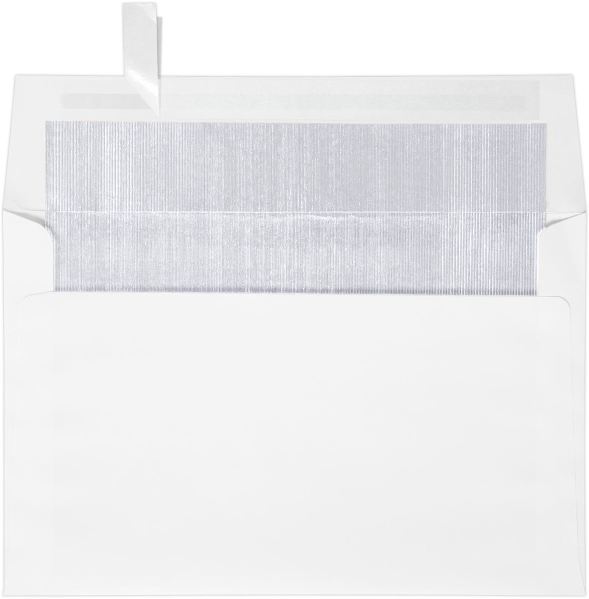 White with Silver Foil Lining 24lb A9 Invitation Envelopes (5 3/4 x 8 3/4) with Peel & Seal