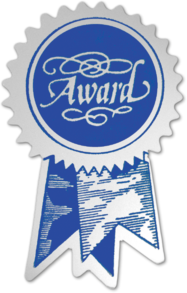 Award Ribbon 1 1/2 x 2 Embossed Foil Seals