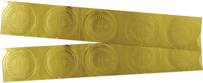 Gold Academic Excellence 1 1/2 Inch Embossed Foil Seals