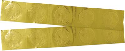 Gold Congratulations 1 1/2 Inch Embossed Foil Seals