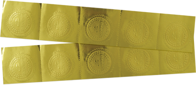 Gold Graduate 1 1/2 Inch Embossed Foil Seals