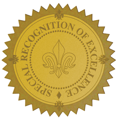 Gold Excellence 1 1/2 Inch Embossed Foil Seals