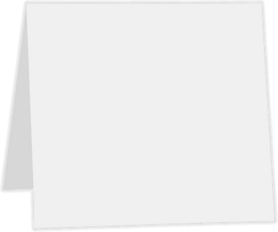 White 100lb 6 x 6 Foldover Square Cards