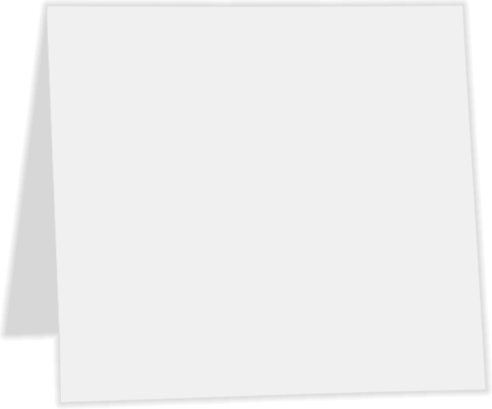 White 100lb 6 x 6 Foldover Square Cards