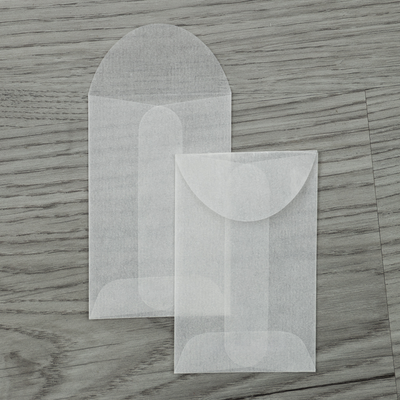 Glassine 30lb 1 3/4 x 2 3/4 Open End Envelopes