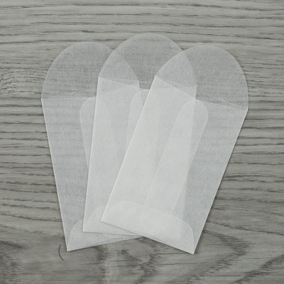 Glassine 30lb 1 3/4 x 2 3/4 Open End Envelopes