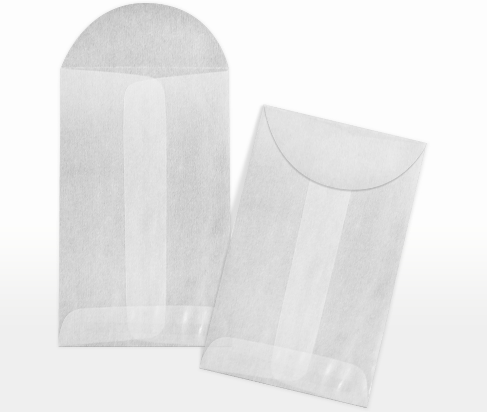 Glassine 30lb 2 1/4 x 3 1/2 Open End Envelopes