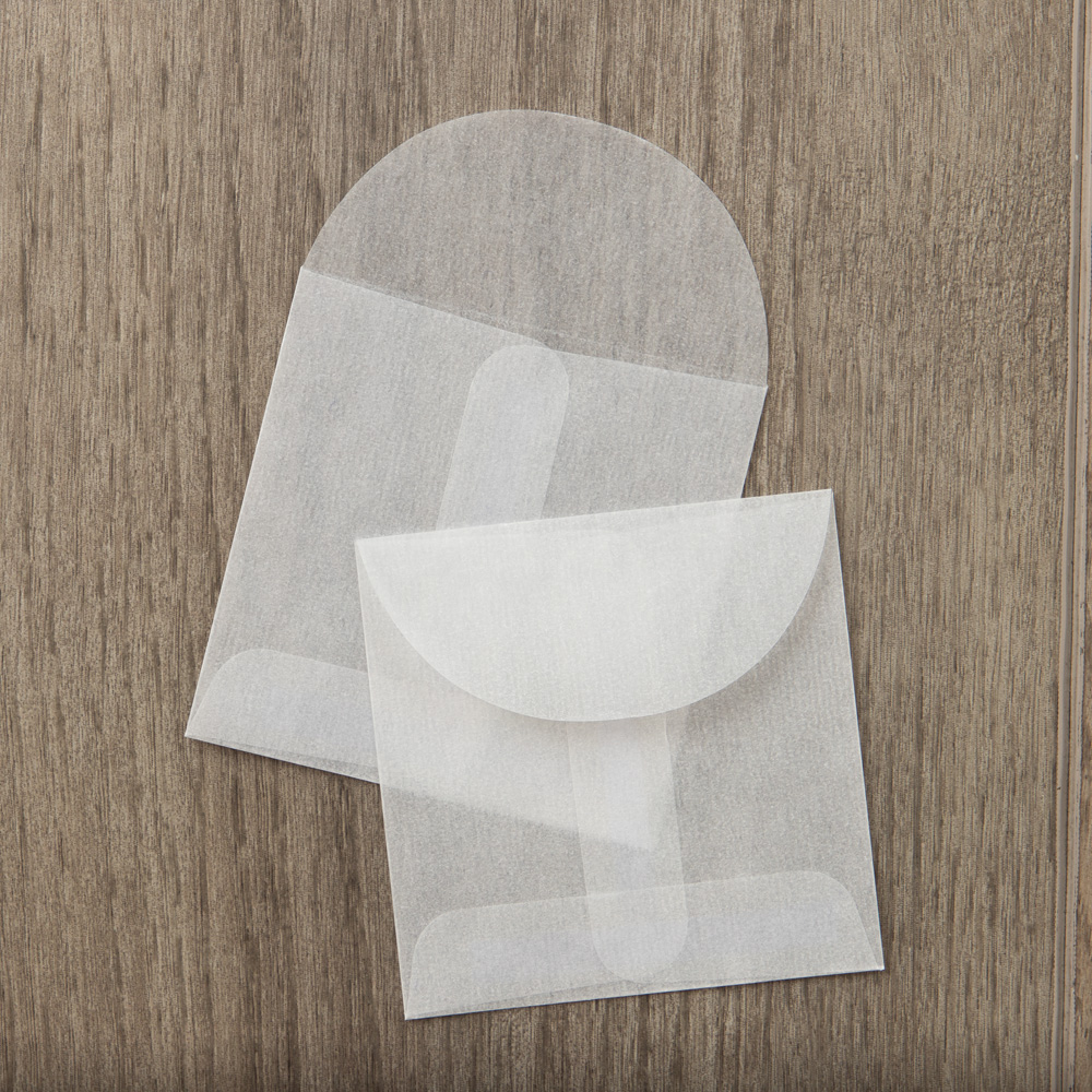Glassine 30lb 2 3/4 x 2 3/4 Open End Envelopes